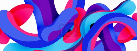 Illustration for Creative geometric wallpaper. Splash liquid wave fluid shapes background. Techno business template for wallpaper, banner, background or landing - Royalty Free Image