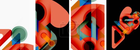 Photo for Vector illustrations of abstract geometric background designs for poster, wallpaper or landing page - Royalty Free Image