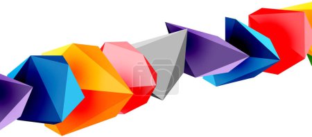 Téléchargez les photos : Éléments de conception 3d low poly triangle - en image libre de droit