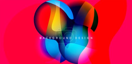 Photo for Spheres and circles abstract background, trendy colorful design. Vector Illustration For Wallpaper, Banner, Background, Card, Book Illustration, landing page - Royalty Free Image