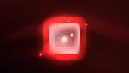 Photo for Abstract background landing page, glass geometric shapes with glowing neon light reflections, energy effect concept on glossy forms - Royalty Free Image