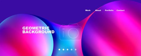 Illustration for Trendy simple circle gradient abstract background. Vector Illustration For Wallpaper, Banner, Background, Card, Book Illustration, landing page - Royalty Free Image