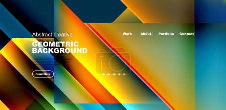 Illustration for Dynamic triangle design with fluid gradient colors abstract background - Royalty Free Image