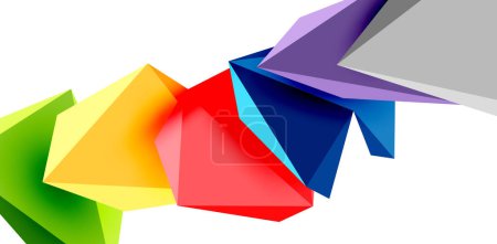 Ilustración de 3d baja poli triángulo elementos de diseño - Imagen libre de derechos