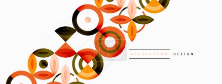 Ilustración de Círculos coloridos fondo abstracto. Diseño de alta tecnología para papel pintado, banner, fondo, landing page, arte de la pared, invitación, impresiones, carteles - Imagen libre de derechos