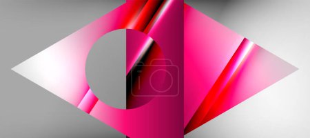 Illustration for Triangle abstract background with shiny and glossy effects. Vector Illustration For Wallpaper, Banner, Background, Card, Book Illustration, landing page - Royalty Free Image