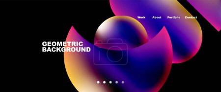 Illustration for Minimal geometric abstract background, vector illustration for wallpaper banner background or landing page - Royalty Free Image