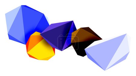 Ilustración de Diseño abstracto de piedra polivinílica baja. Elemento geométrico de diseño vectorial 3d - Imagen libre de derechos
