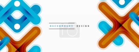 Photo for Cross line background minimal geometric template. Design for wallpaper, banner, background, landing page, wall art, invitation, prints, posters - Royalty Free Image