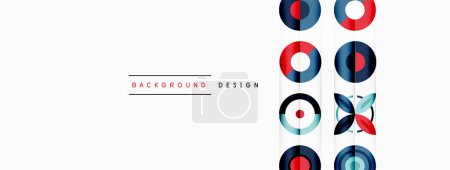 Ilustración de Fondo vectorial vibrante y llamativo con una cuadrícula de círculos coloridos dispuestos en una composición modelada, perfecto para diseños modernos y de moda - Imagen libre de derechos