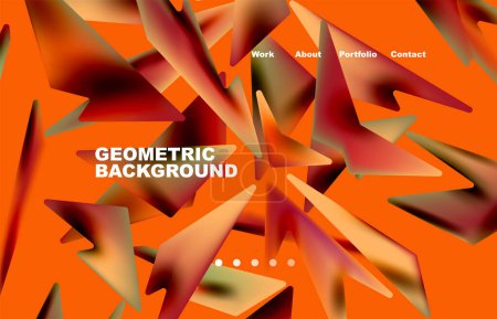 Ilustración de Shards shape composition abstract background. Web page for website or mobile app wallpaper - Imagen libre de derechos