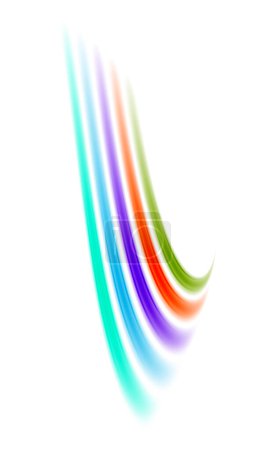Téléchargez les illustrations : Un design vibrant et ludique avec des lignes de couleurs arc-en-ciel disposées dans une composition dynamique, parfait pour ajouter une touche de couleur à tout projet - en licence libre de droit