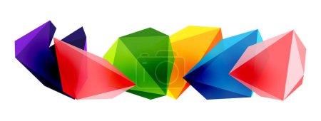 Ilustración de Un fondo abstracto elegante y moderno con formas geométricas 3D construidas a partir de triángulos de polietileno bajo, perfecto para diseños contemporáneos - Imagen libre de derechos