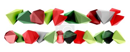 Téléchargez les illustrations : Un fond abstrait élégant et moderne avec des formes géométriques 3D construites à partir de triangles à faible poly, parfait pour les conceptions contemporaines - en licence libre de droit