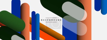 Photo for Overlapping round shapes and lines background. Vector illustration for wallpaper banner background or landing page - Royalty Free Image