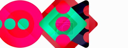 Foto de Triángulos y círculos fondo abstracto para fondo de pantalla, bandera, fondo, tarjeta, libro Ilustración, landing page - Imagen libre de derechos