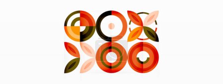 Téléchargez les illustrations : Cercles colorés fond abstrait. Hi-tech design pour papier peint, bannière, fond, page d'accueil, art mural, invitation, impressions, affiches - en licence libre de droit