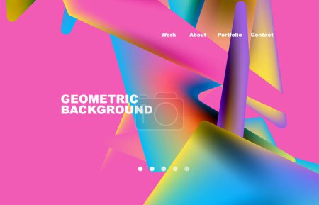 Illustration for Broken pieces abstract background. Trendy background for your landing page design, concept of web page design for website and mobile website - Royalty Free Image