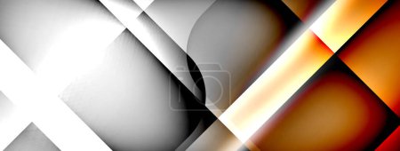 Téléchargez les photos : Shadow lines vector techno banner and light effects. Techno Illustration For Wallpaper, Banner, Background, Card, Book Illustration, landing page - en image libre de droit