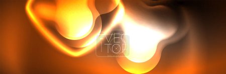 Téléchargez les illustrations : Magic neon glowing lights abstract background wallpaper design, vector illustration - en licence libre de droit