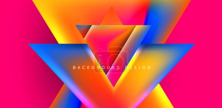 Ilustración de Fondo abstracto de vector de triángulo futurista con degradados de fluidos coloridos - Imagen libre de derechos