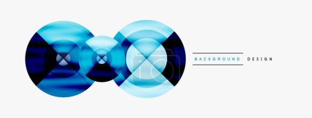 Illustration for Creative circle geometric abstract background - Royalty Free Image