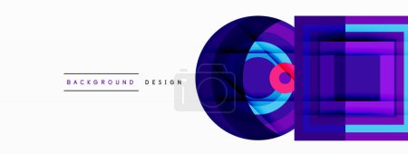 Illustration for Geometric shapes vector design with dynamic shadow effect features a captivating composition, where precise forms intersect and overlap - Royalty Free Image