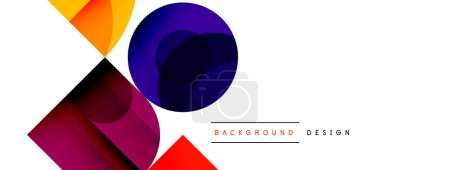 Illustration for Enigmatic Circles - Captivating Vector Geometric Background, Unveiling the Mesmerizing Composition of Intriguing Circle Elements - Royalty Free Image