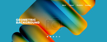 Illustration for Geometric fluid shapes with liquid colors abstract background. Vector Illustration For Wallpaper, Banner, Background, Card, Book Illustration, landing page - Royalty Free Image