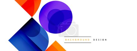 Illustration for Enigmatic Circles - Captivating Vector Geometric Background, Unveiling the Mesmerizing Composition of Intriguing Circle Elements - Royalty Free Image
