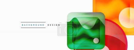 Ilustración de Diseño de fondo abstracto que muestra formas geométricas de vidrio brillante en una composición vectorial meticulosamente elaborada con una experiencia visual pulida y contemporánea - Imagen libre de derechos