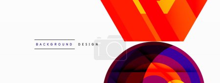 Illustration for Abstract vector design blends triangles, hexagons, and circles, creating a harmonious composition of geometric shapes thats visually captivating - Royalty Free Image