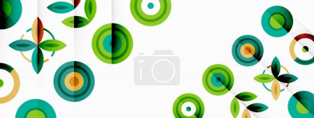 Illustration for Vibrant and eye-catching vector background featuring a grid of colorful circles arranged in a patterned composition, perfect for modern and trendy designs - Royalty Free Image