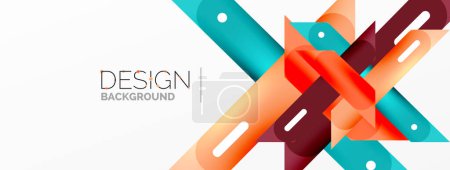 Illustration for Background overlapping lines. Dynamic lines abstract wallpaper. Straight lines composition vector illustration for wallpaper banner background or landing page - Royalty Free Image