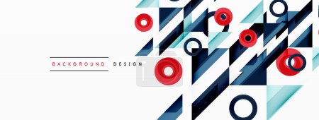 Illustration for Circle minimal abstract background. Design for wallpaper, banner, background, landing page, wall art, invitation, prints, posters - Royalty Free Image