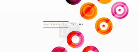 Photo for Colorful circles abstract background. Hi-tech design for wallpaper, banner, background, landing page, wall art, invitation, prints, posters - Royalty Free Image