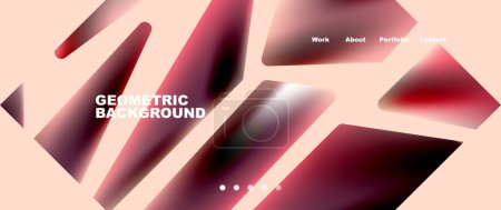 Illustration for Abstract geometric landing page. Creative background for wallpaper, banner, background or web - Royalty Free Image
