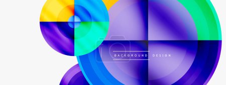 Illustration for Circle pattern background. Abstract backgrounds bundle for wallpaper, banner, background, landing page, wall art, invitation, prints, posters - Royalty Free Image
