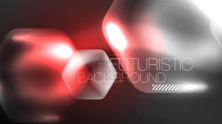 Illustration for Technology Digital Neon Abstract Background, Abstract Hexagons, Digital Cyberspace, Modern Hi-tech, Science, Futuristic Techno Design Template - Royalty Free Image