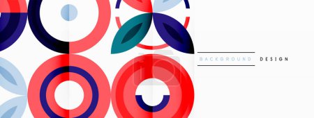 Ilustración de Círculos coloridos fondo abstracto. Diseño de alta tecnología para papel pintado, banner, fondo, landing page, arte de la pared, invitación, impresiones, carteles - Imagen libre de derechos