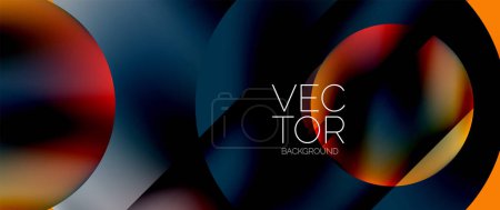 Illustration for Dynamic fluid gradient techno sphere. Mesmerizing 3D effect sphere pulsating with vibrant colors, blending light and shadows for captivating and futuristic visual spectacle - Royalty Free Image