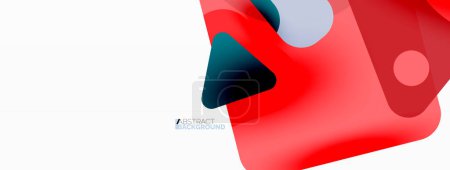 Illustration for Line, triangle, square and circle primitive composition. Vector geometric minimal abstract background for wallpaper, banner, background, landing page - Royalty Free Image