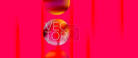 Ilustración de Elementos geométricos dinámicos de colores brillantes con gradientes fluidos, luces, sombras se mezclan en un telón de fondo mínimo, creando una composición cautivadora - Imagen libre de derechos