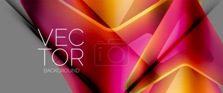 Illustration for Fluid gradient arrow abstract. Vibrant arrows dance in a dynamic geometric backdrop, exuding captivating energy and movement - Royalty Free Image