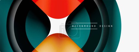 Illustration for Circle abstract background. Wallpaper, banner, background, landing page, wall art, invitation, print, poster - Royalty Free Image