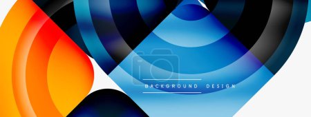 Illustration for Circle abstract background. Wallpaper, banner, background, landing page, wall art, invitation, print, poster - Royalty Free Image