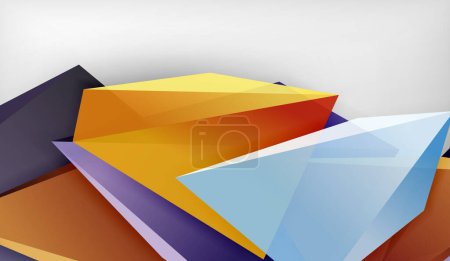 Illustration for 3D triangle vector abstract background. Business or technology design for wallpaper, banner, background, landing page, wall art, invitation, prints - Royalty Free Image