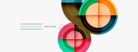 Illustration for Creative circle geometric abstract background - Royalty Free Image