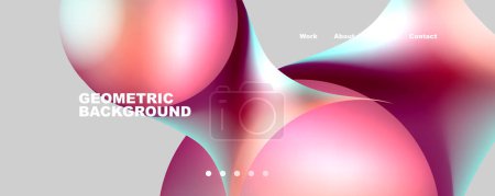 Photo for Round shapes and circles geometric abstract background. Vector Illustration For Wallpaper, Banner, Background, Card, Book Illustration, landing page - Royalty Free Image