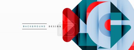 Illustration for Visually captivating background design showcasing dynamic geometric lines, triangles, and squares. This composition blends precision and movement, creating an engaging graphic with a modern aesthetic - Royalty Free Image